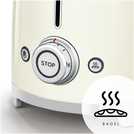 Smeg TSF01CRUK 50's Style Retro 2 Slice Toaster - Cream