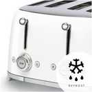 Smeg TSF03WHUK 50's Style Retro 4 Slice Toaster - White