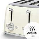 Smeg TSF03CRUK 50's Style Retro 4 Slice Toaster - Cream