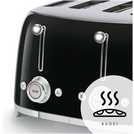 Smeg TSF03BLUK 50's Style Retro 4 Slice Toaster - Black