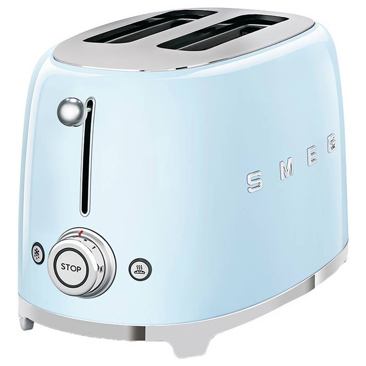 Smeg TSF01PBUK 50's Style Retro 2 Slice Toaster - Blue