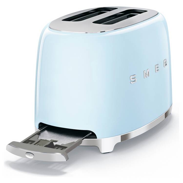 Smeg TSF01PBUK 50's Style Retro 2 Slice Toaster - Blue