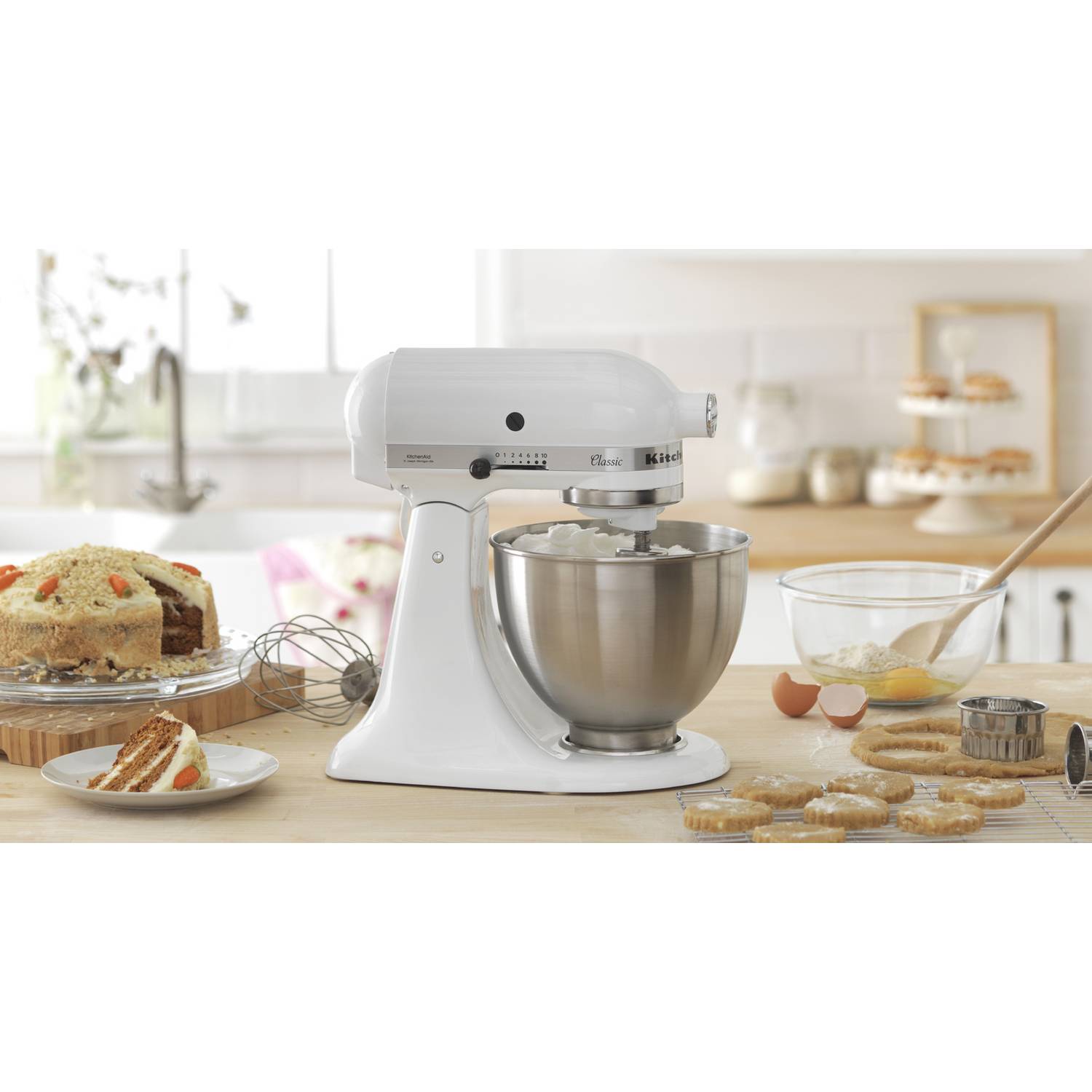 KitchenAid 5K45SSBWH Classic Stand Mixer - White
