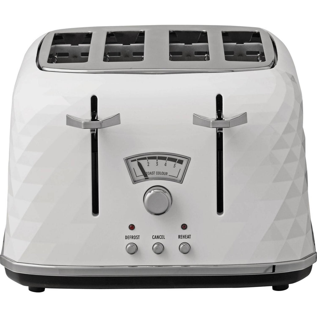 De'Longhi CTJ4003 Brillante 4 Slice Toaster - White