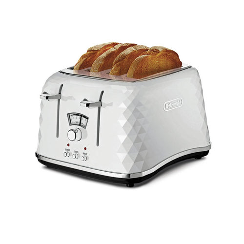 De'Longhi CTJ4003 Brillante 4 Slice Toaster - White