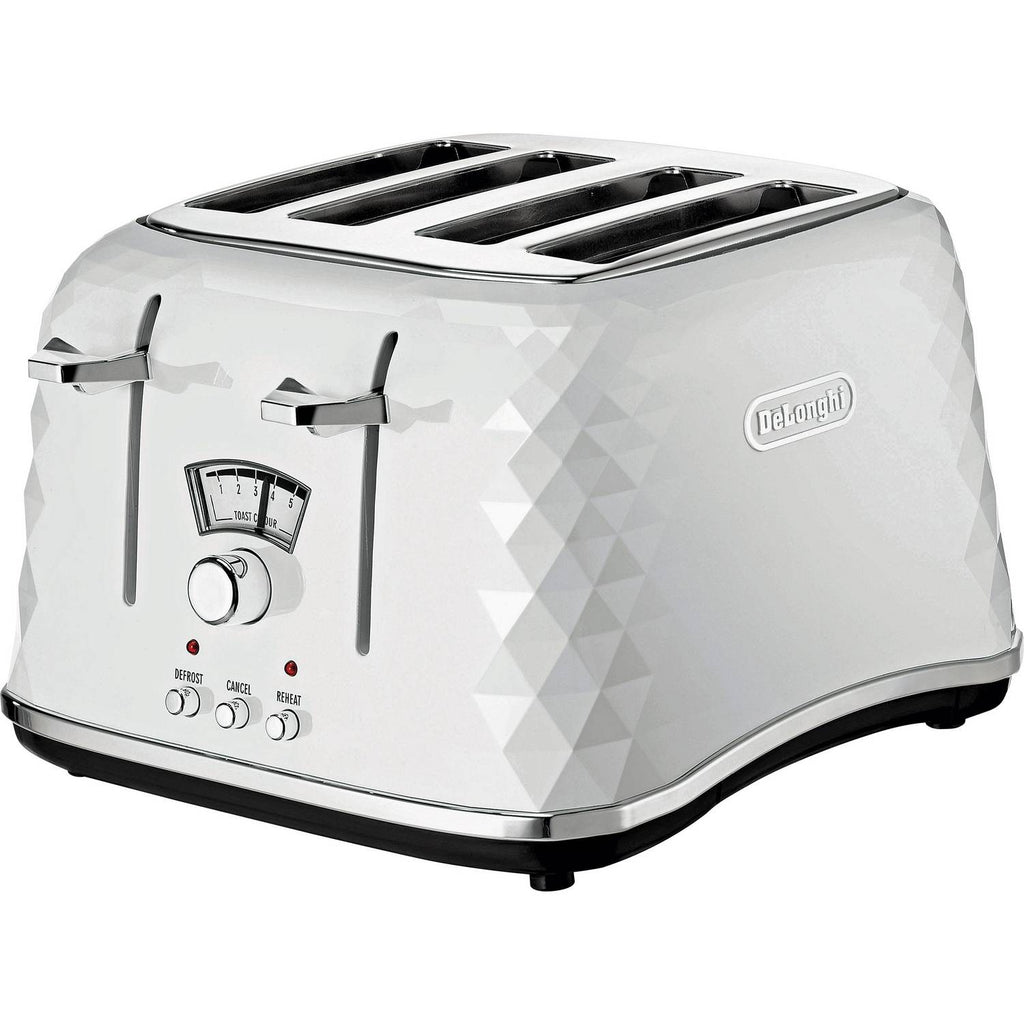 De'Longhi CTJ4003 Brillante 4 Slice Toaster - White