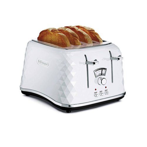 De'Longhi CTJ4003 Brillante 4 Slice Toaster - White