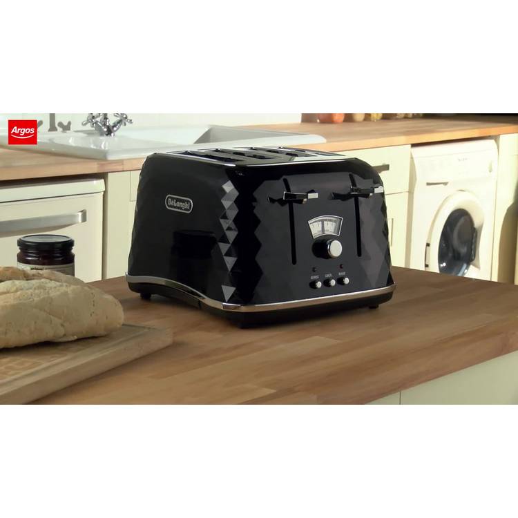 De'Longhi CTJ4003 Brillante 4 Slice Toaster - Black