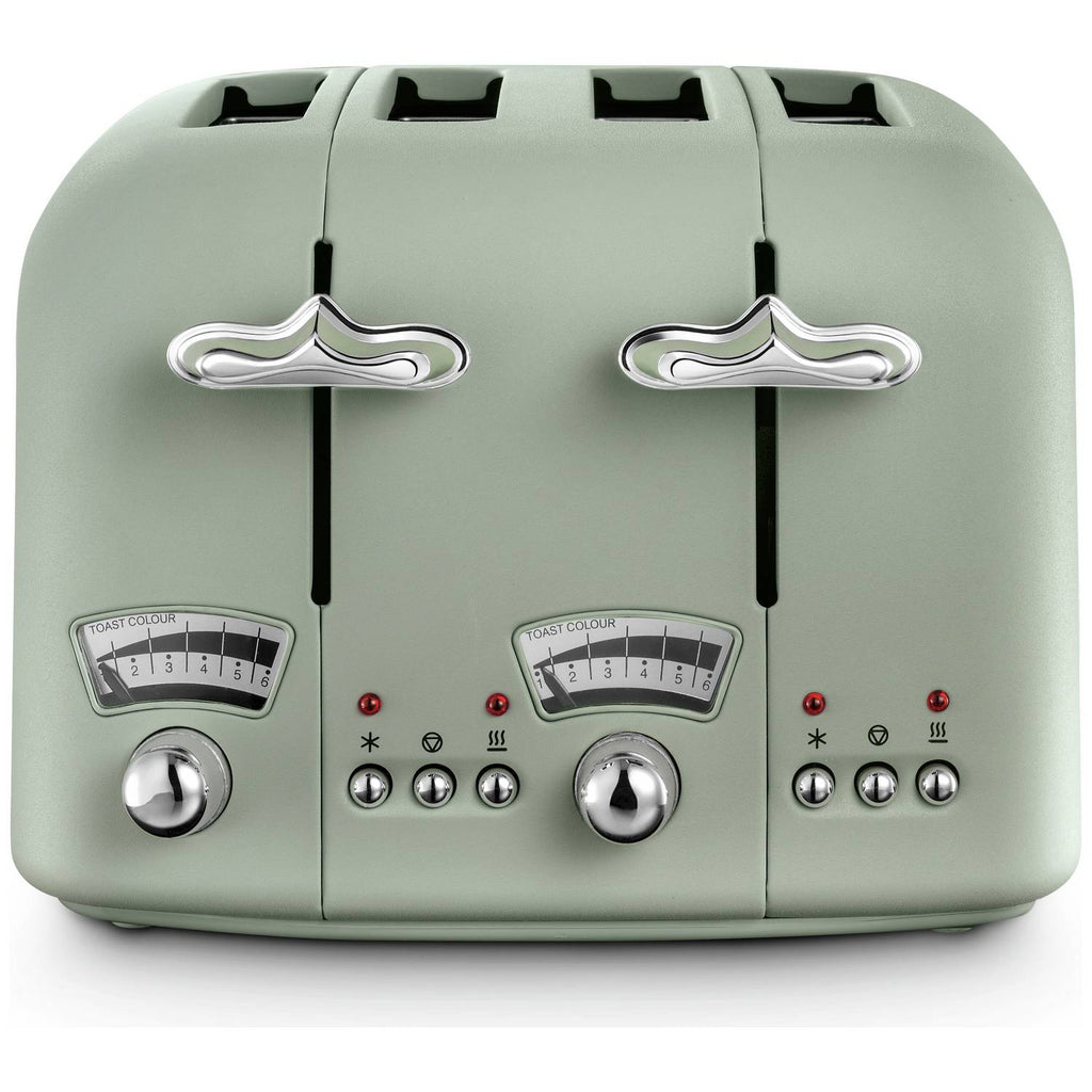 De'Longhi CTO4.GR Argento Flora 4 Slice Toaster - Green