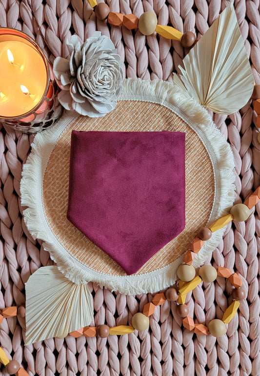 Burgundy suede bandana