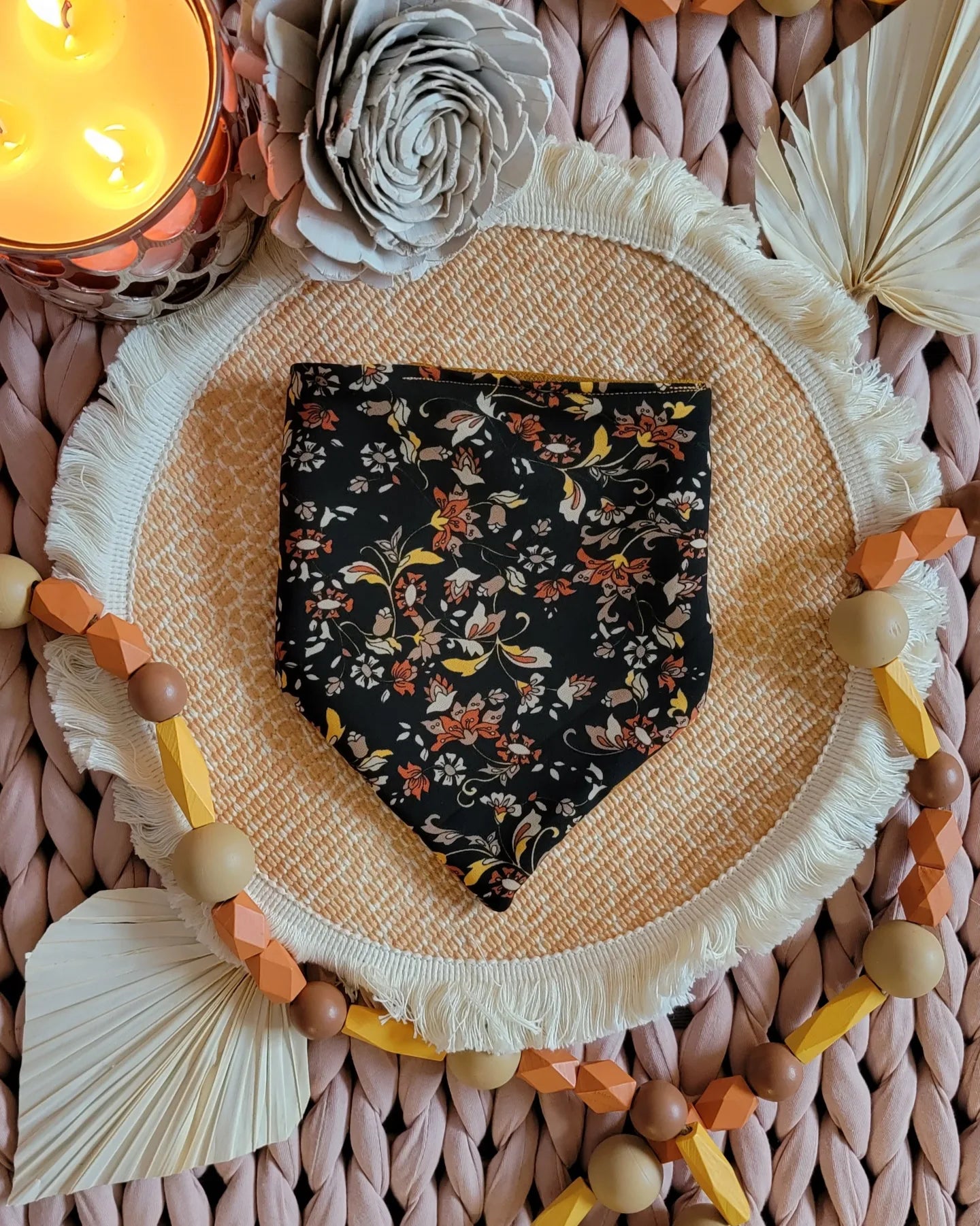 Fall floral bandana